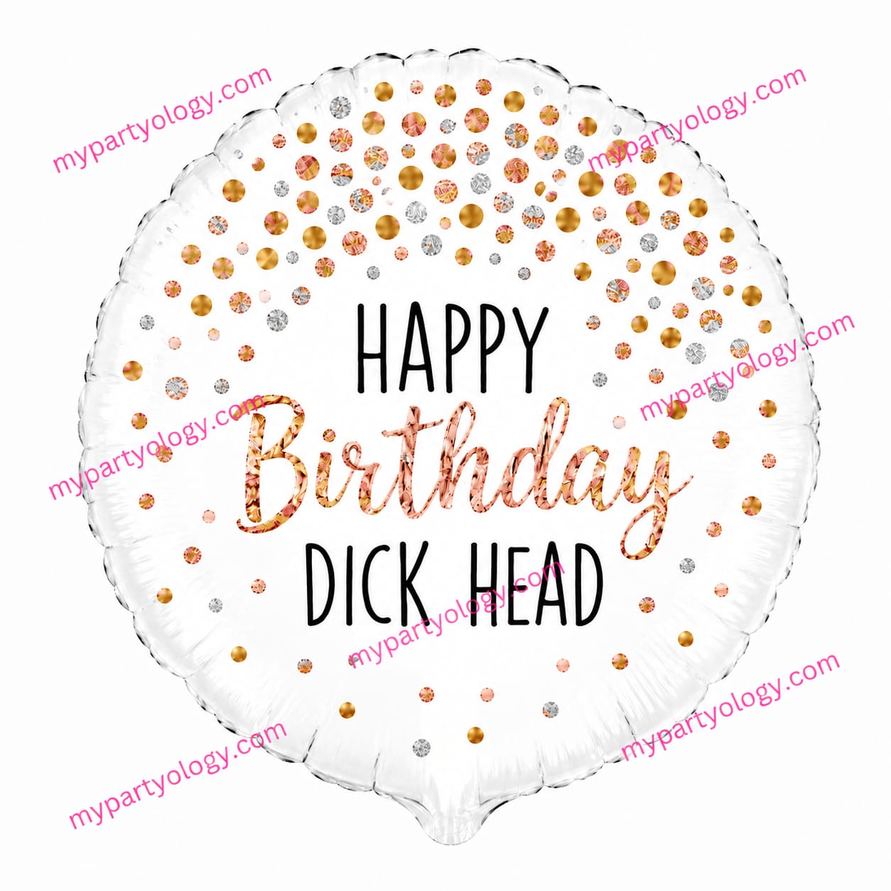 Happy Birthday Dick Head 18 inch Foil Balloon (Betallic Italy)