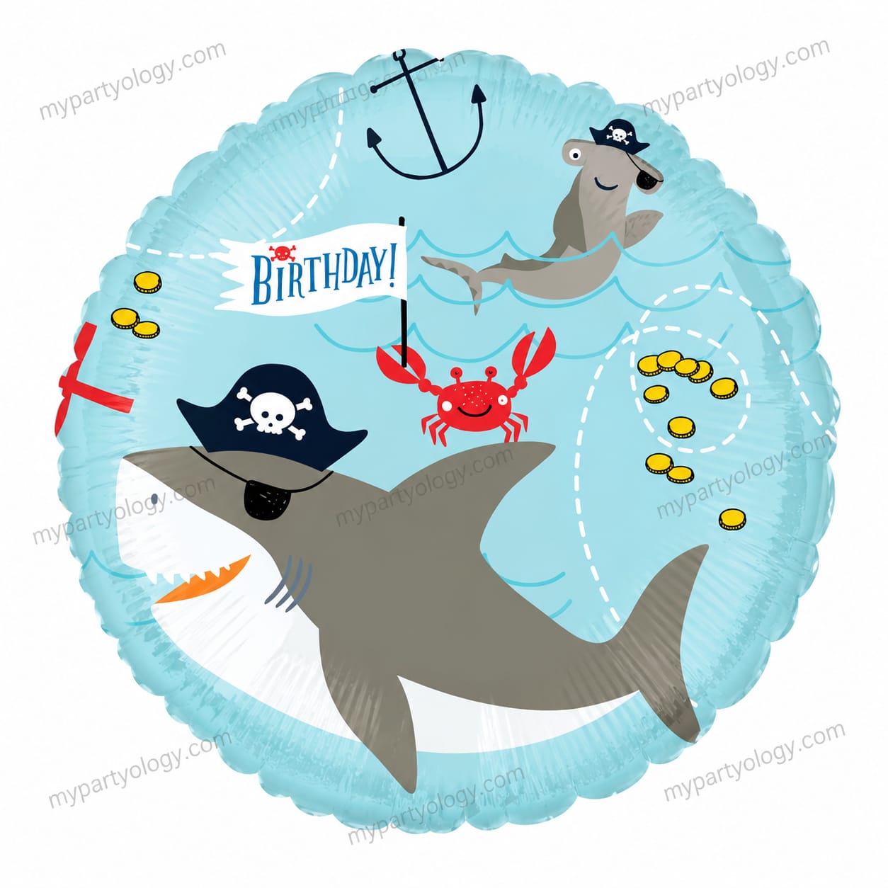 Pirate Shark 18" Foil Balloon