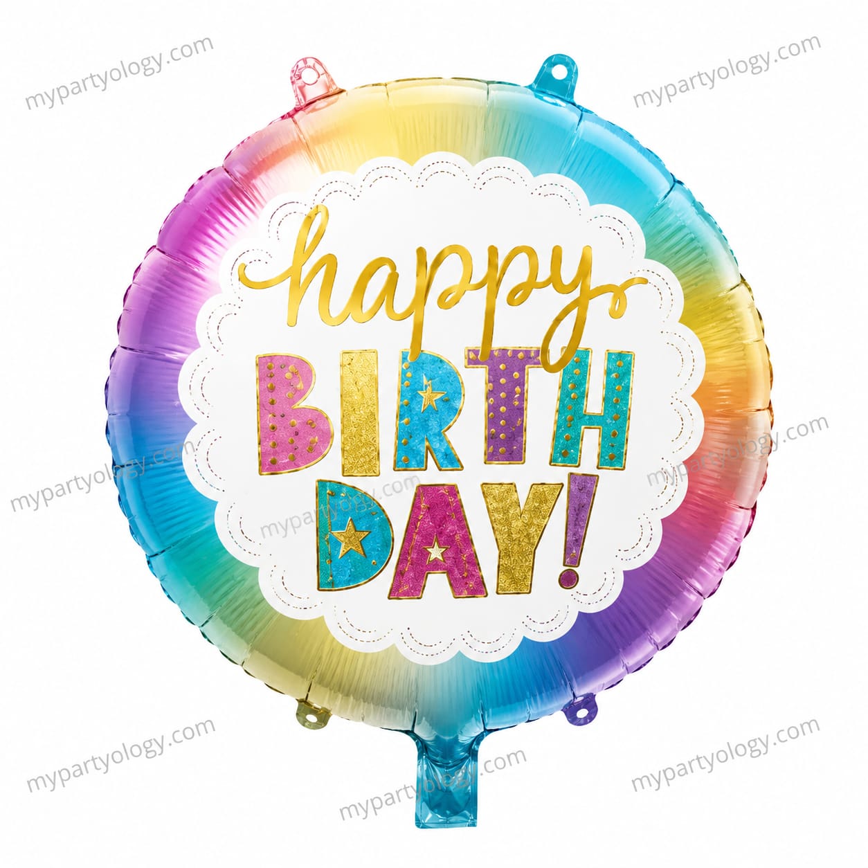 Happy Birthday Colourful Pastel 18'' Foil Balloon