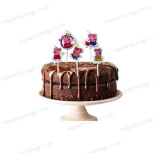 Peppa Pig Theme Candles (Pack Of 5)