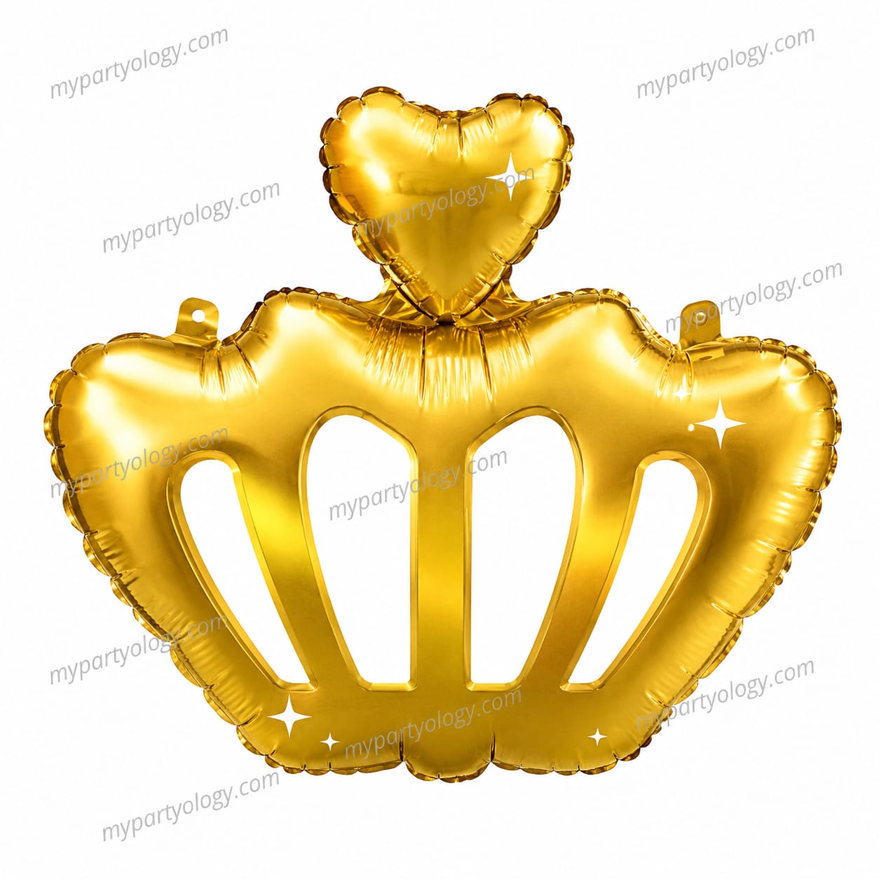Gold And White Crown 18'' Foil Balloon