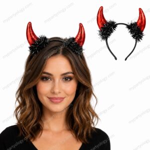 Devil Horns Shimmer Headband (Pack of 1)