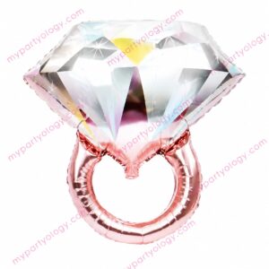 Diamond Rose Gold Ring 26'' Foil Balloon