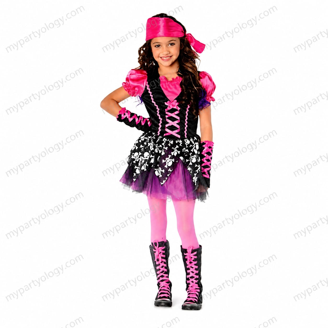 Pirate Girl Pink & Black Costume