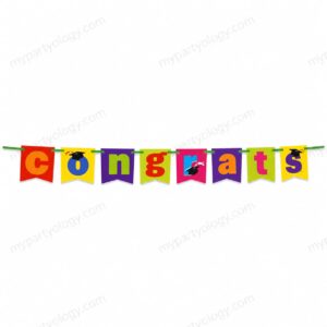 Congrats Colourful Block Banner
