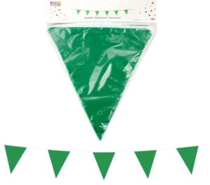 Green Flag/Pennant Paper Banner