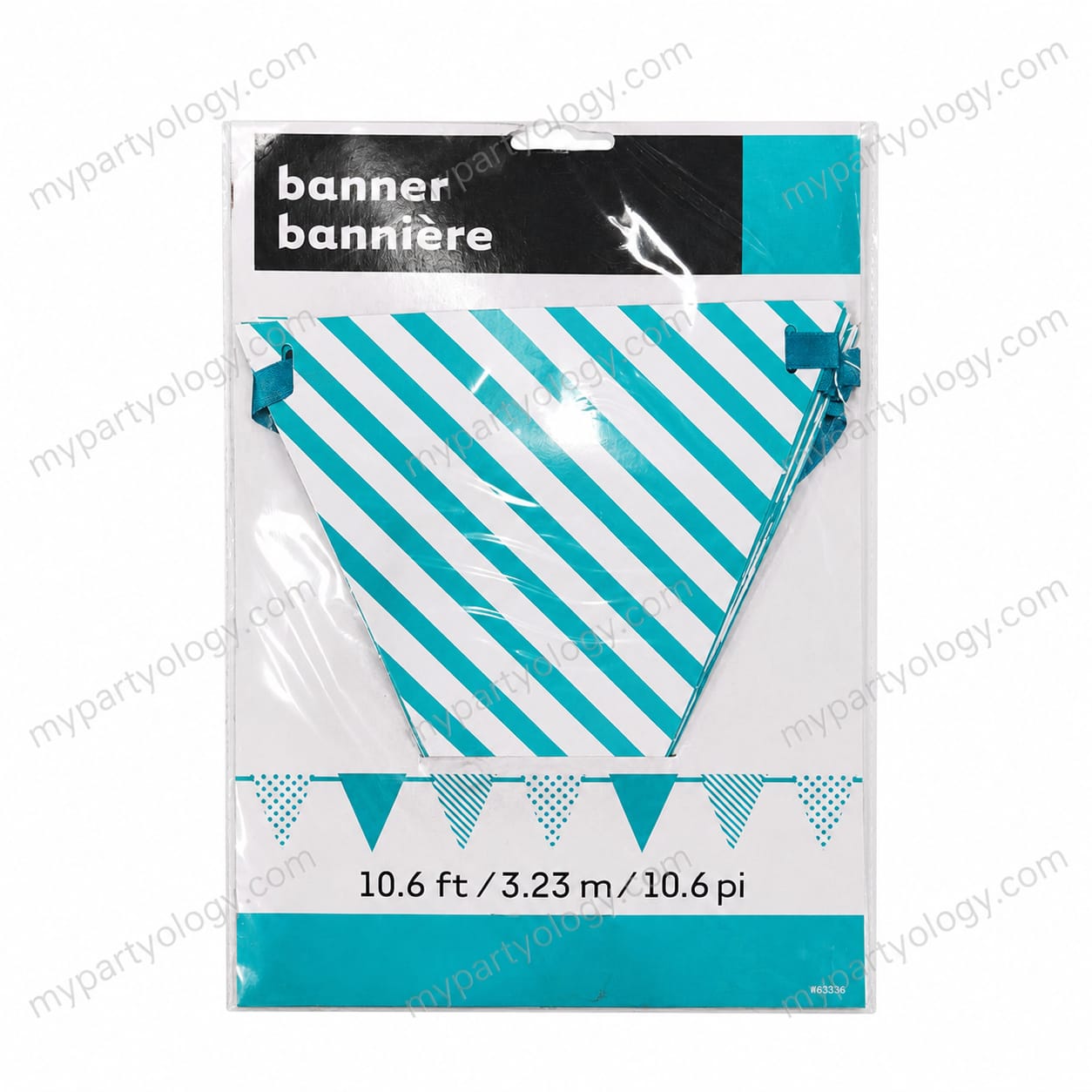 Teal Dots Stripes Flag Banner - Image 2