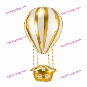 Hot Air Balloon Gold 35'' Foil Balloon