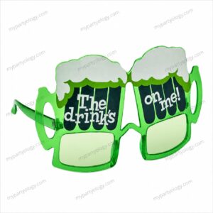 Green Beer Mug Fancy Goggles (Pack of 1)
