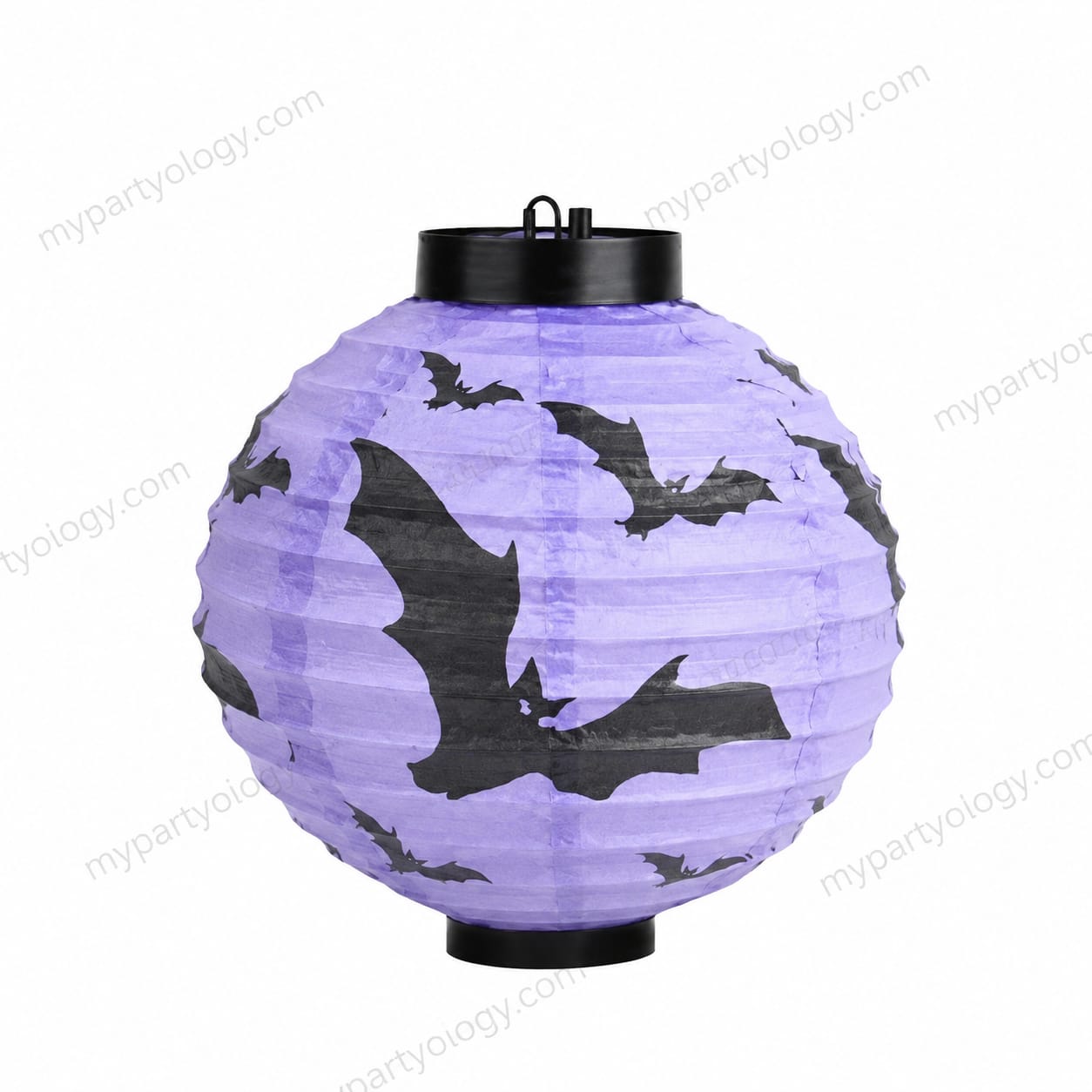 Bat Purple Battery Operated Halloween Lantern (Pack of 1)