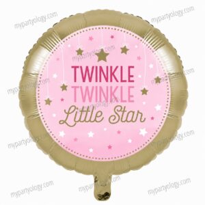 Twinkle Twinkle Little Star Pink 18'' Foil Balloon