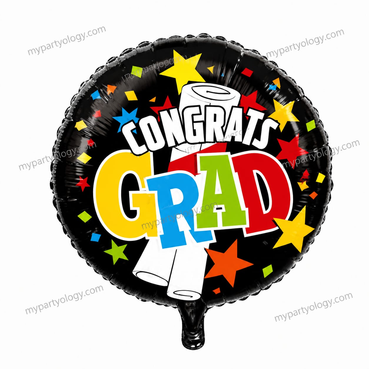 Congrats Grad Banner & Stars 18'' Foil Balloon