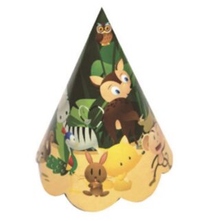 Jungle Theme Paper Cone Hats (Pack of 10)