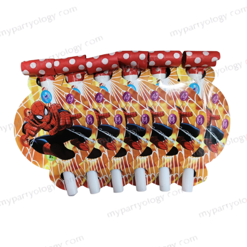 Spiderman Party Blow Outs (Pack of 6)