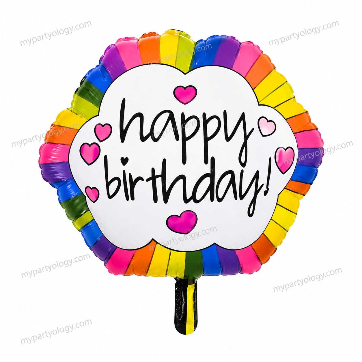Happy Birthday Hexagon Rainbow 22'' Foil Balloon