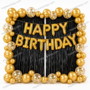 Happy Birthday Gold Decor Set (Pack of 63)