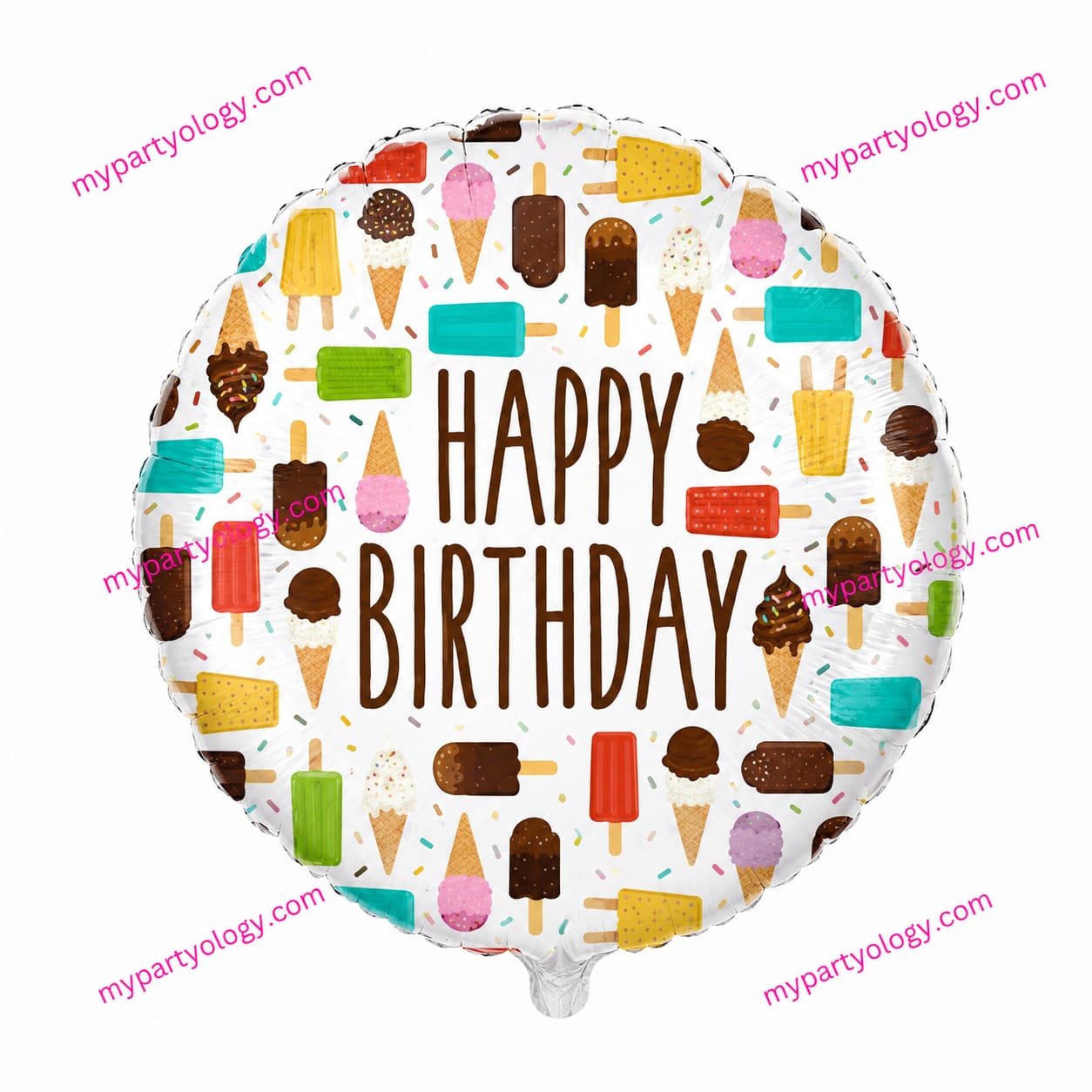 Icecream Happy Birthday 18'' Foil Balloon