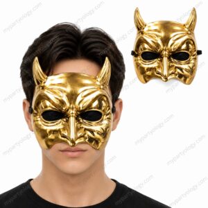 Gold Devil Half Mask