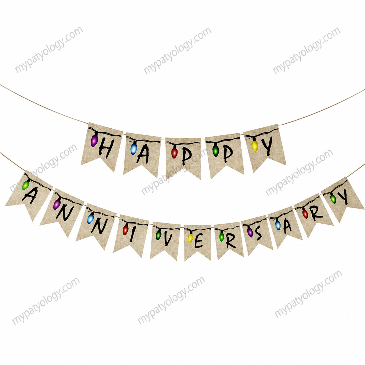 Happy Anniversary Matte/Bulb Paper Banner