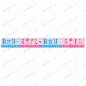 Gender Reveal Foil 9ft Banner (1 pkt)