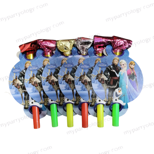 Frozen Party Blow/Noisemakers/Whistle Sets (Pack of 6)