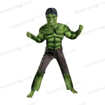 Hulk Muscle With Mask Kids Costume
