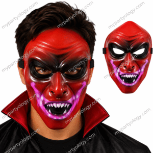 Smiling Red Devil Horn Mask