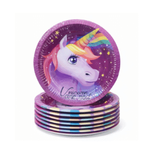 Unicorn Purple 9'' Paper Plates (Pack of 10)