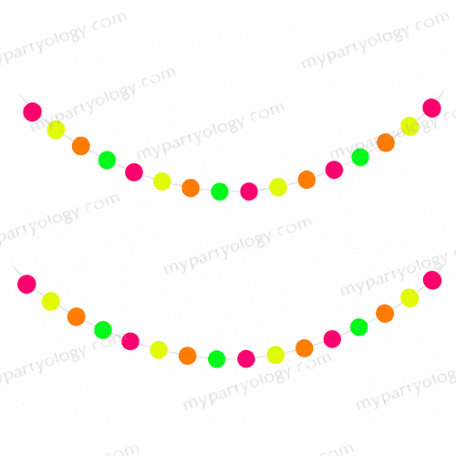 Neon Circle String Hanging Decor