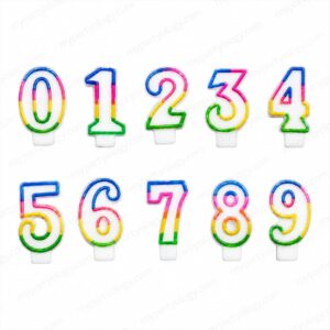 Rainbow Number Candles