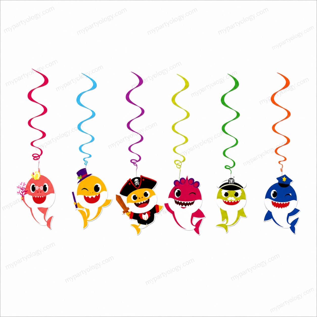 Baby Shark Swirl Hanging Decor (Pack of 12)