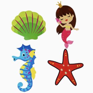 Mermaid/Under The Sea Theme Party Decor Cutout (Pack of 4)