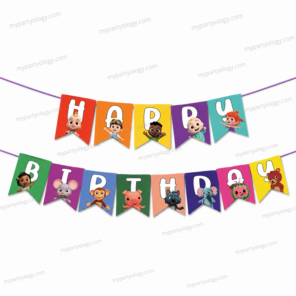 Cocomelon Happy Birthday Paper Banner