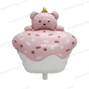 Teddy On Pink Cake 29'' Foil Balloon