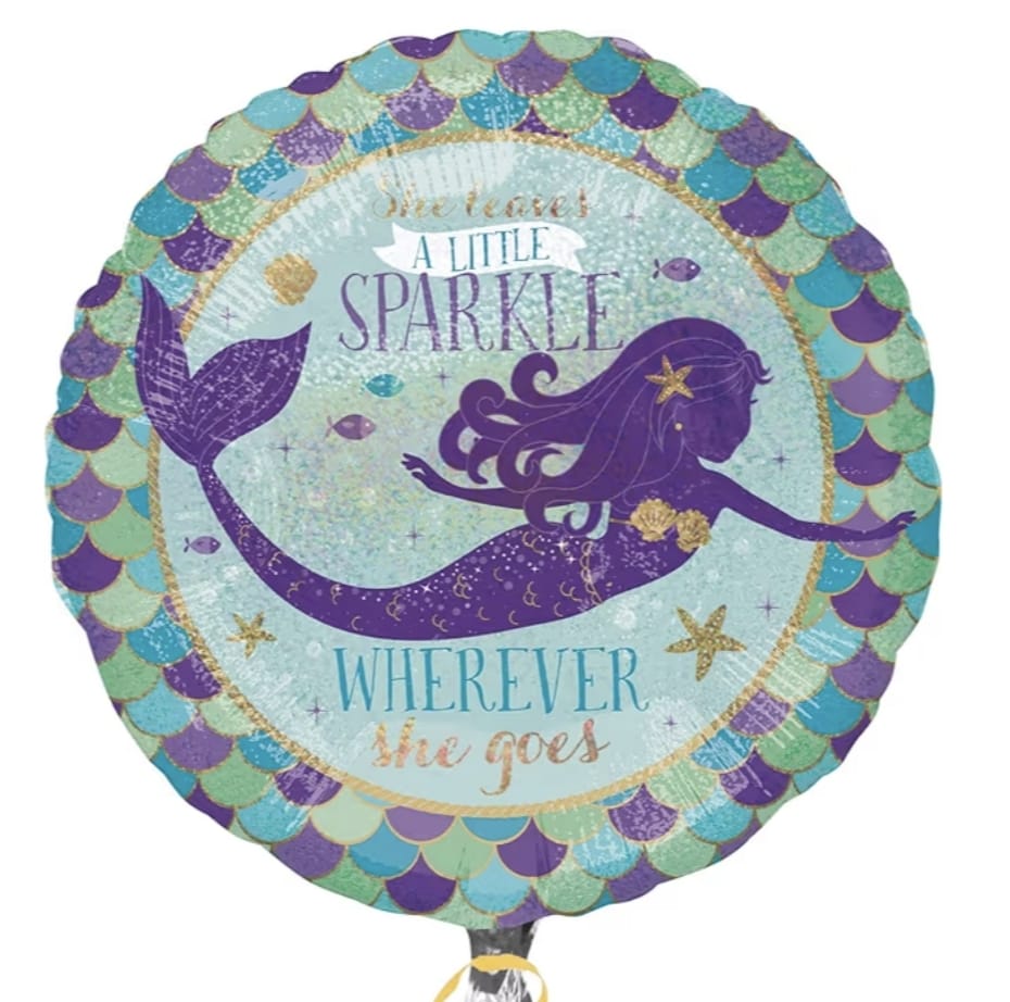 Mermaid Little Sparkle 18" Foil Balloon