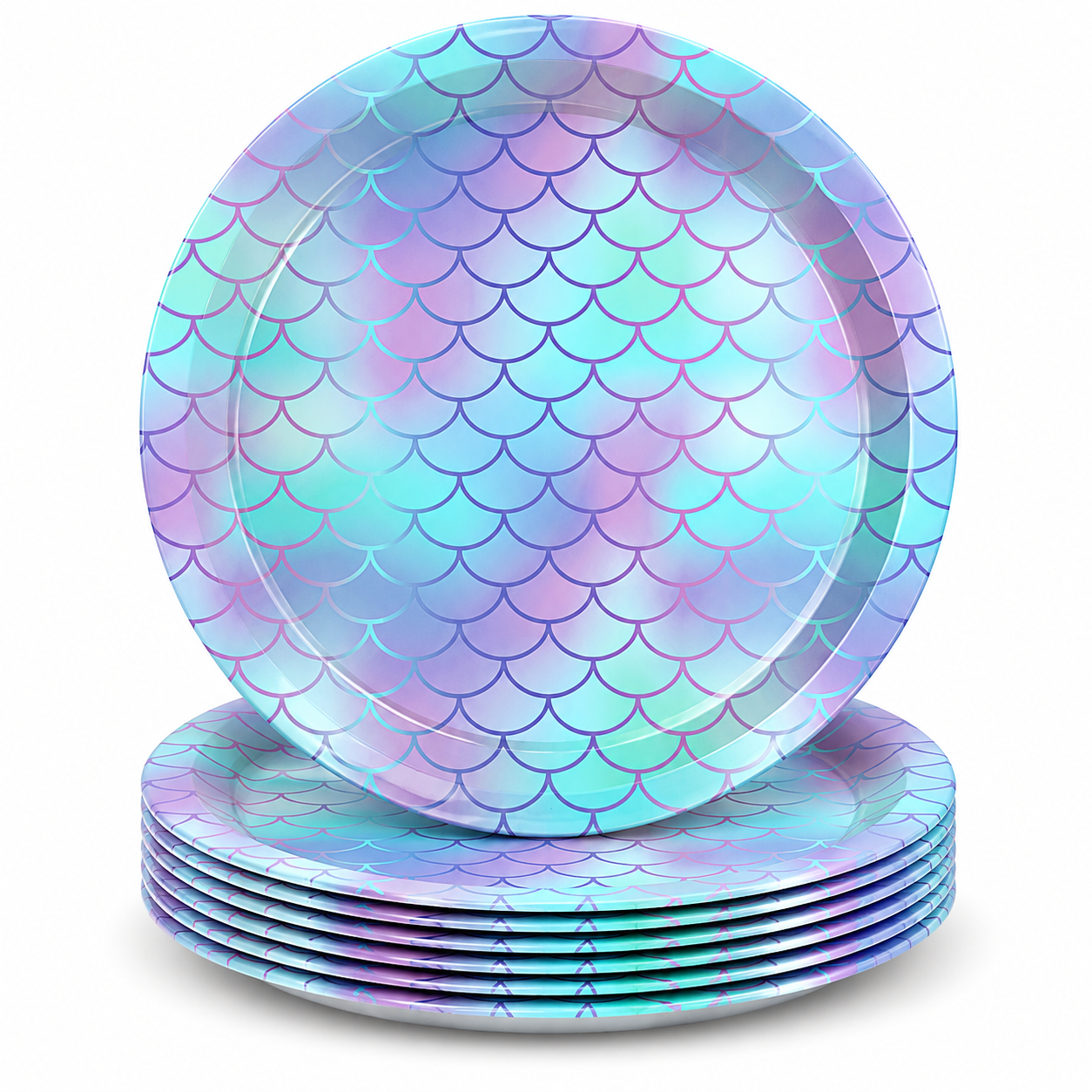 Mermaid Theme 9" Paper Plate Set (Pack of 8)