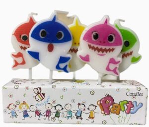 Baby Shark Theme Candles (Pack of 5)