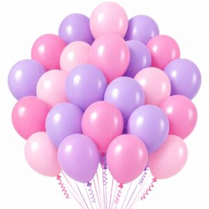 Shades Of Pink & Purple 12″ Latex Balloons (Pack of 12)