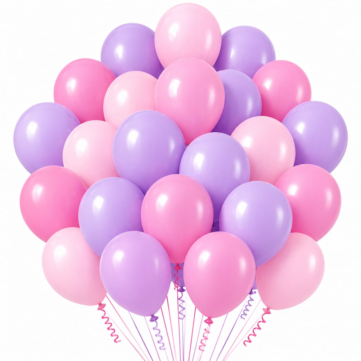 Shades Of Pink & Purple 8″ Latex Balloons (Pack of 30)