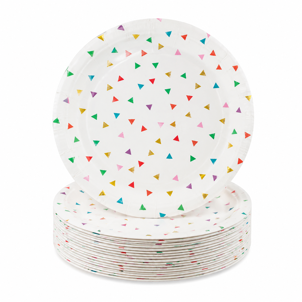 Multicolor Triangle Paper Plates (Pack of 10)