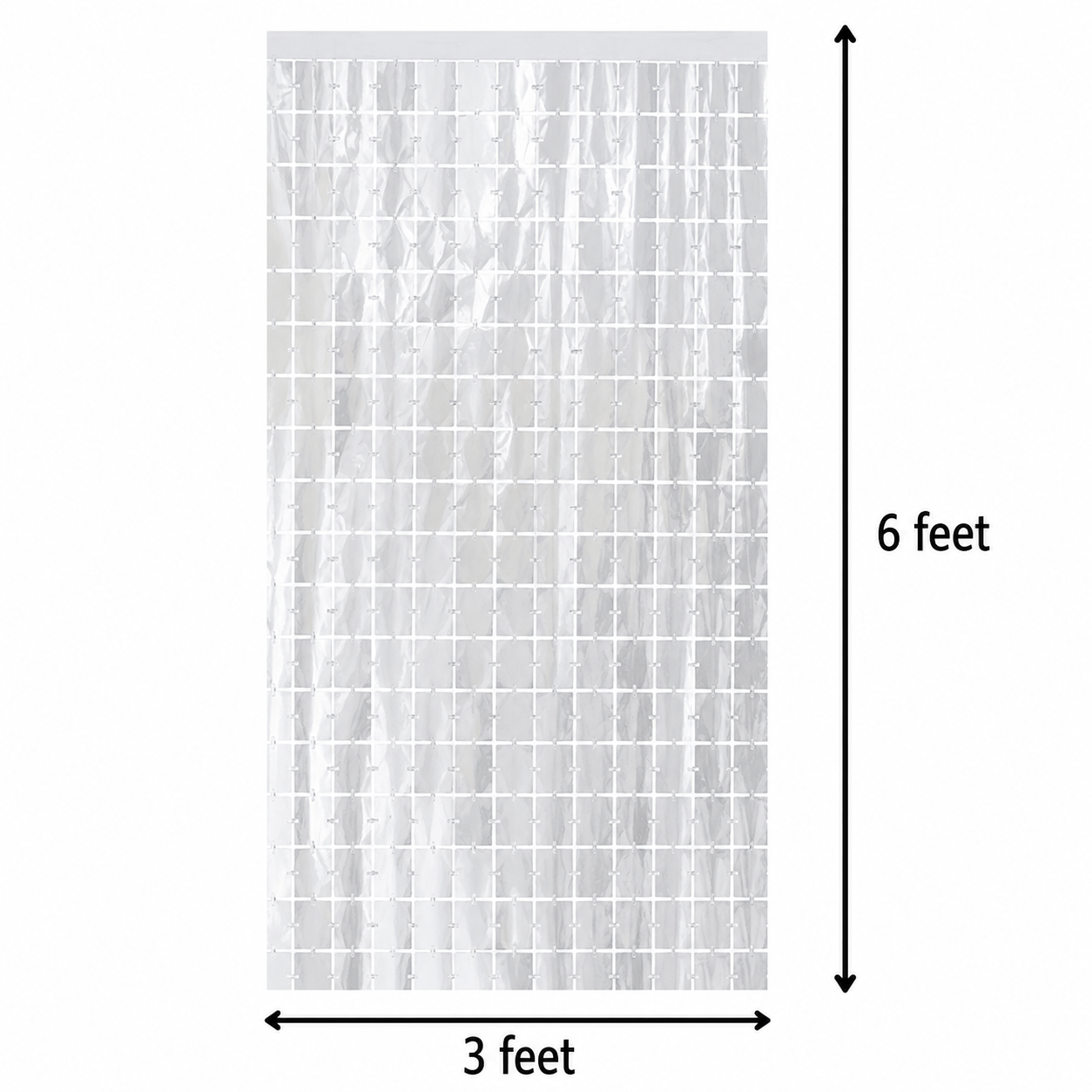 Square White Foil Curtains