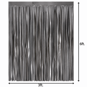 Matte Grey Fringe Curtain