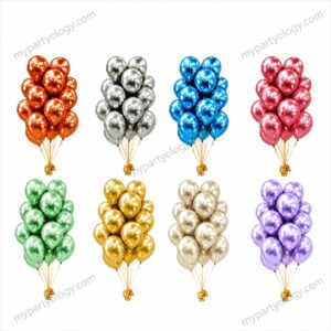 Chrome 10" Helium Balloon Bouquet