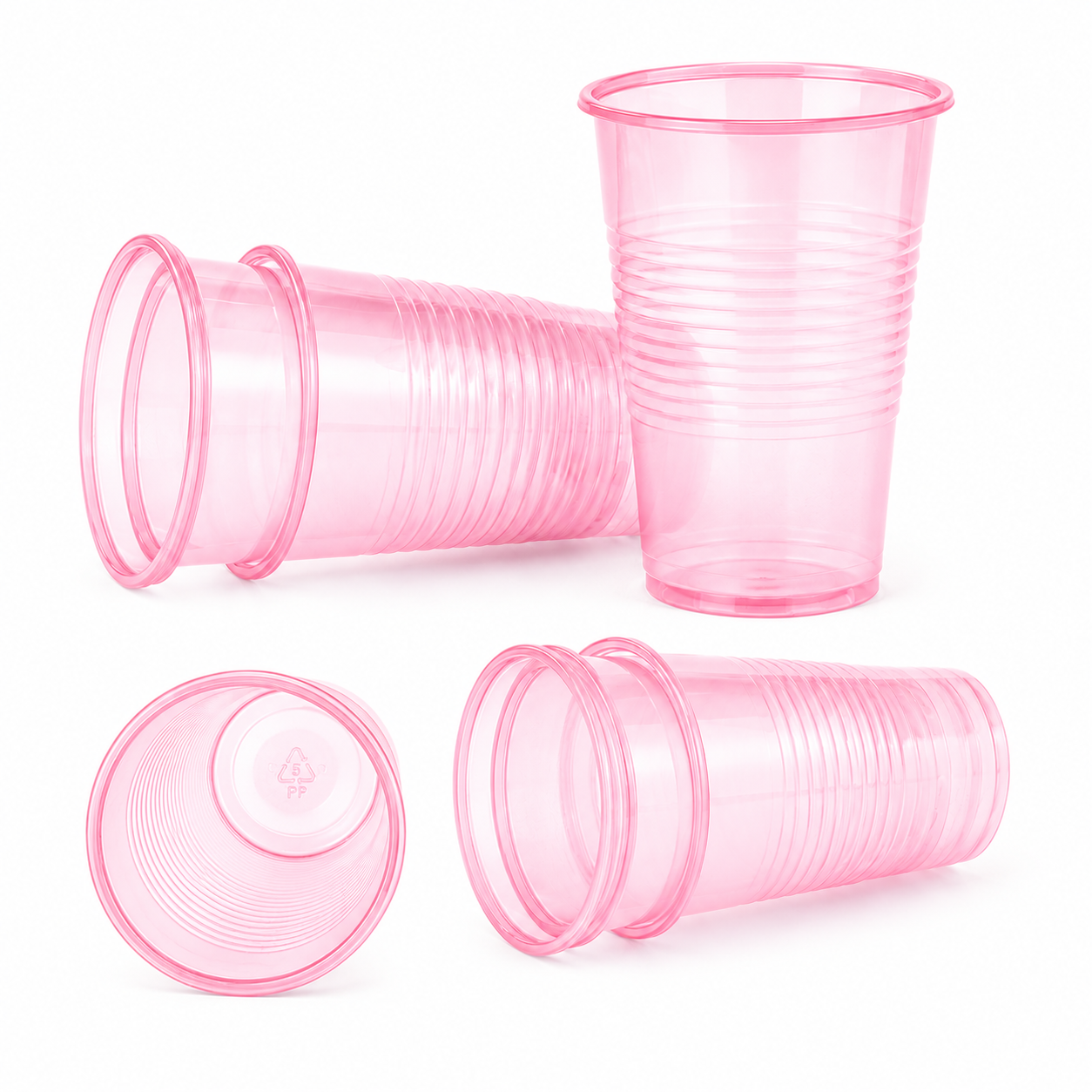 Assorted Coloured Transparent 16oz Plastic Glass (Pack of 10) - Image 2