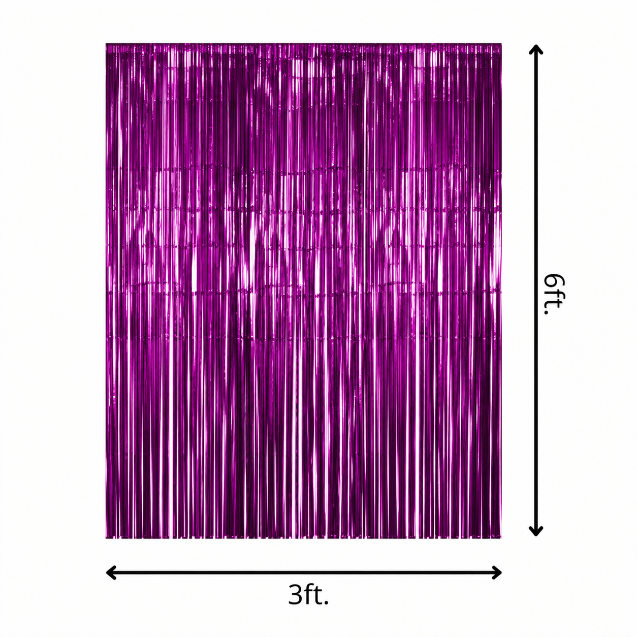 Metallic Dark Pink Foil Curtain