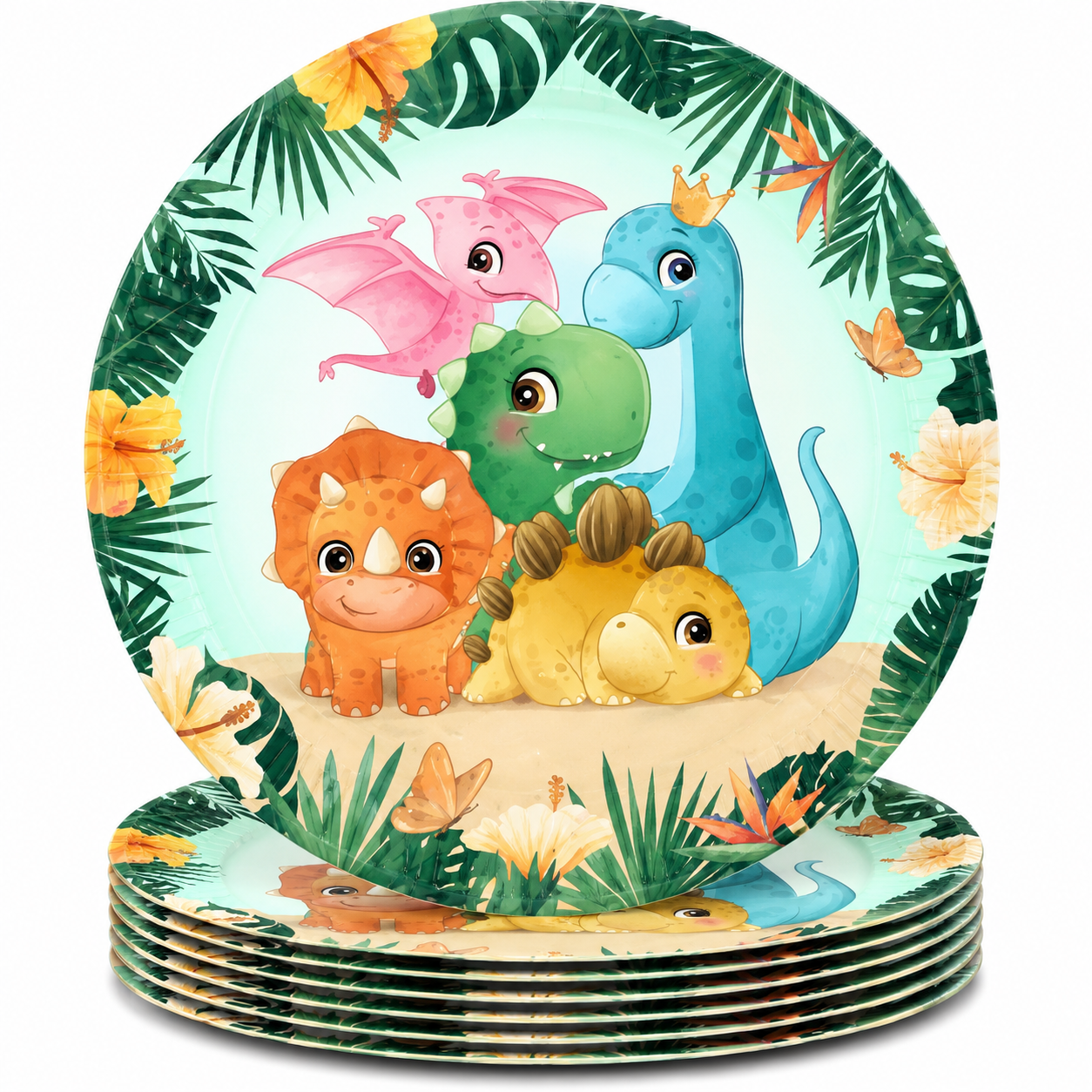 Dino Adventure Party Plates (Pack of 10)