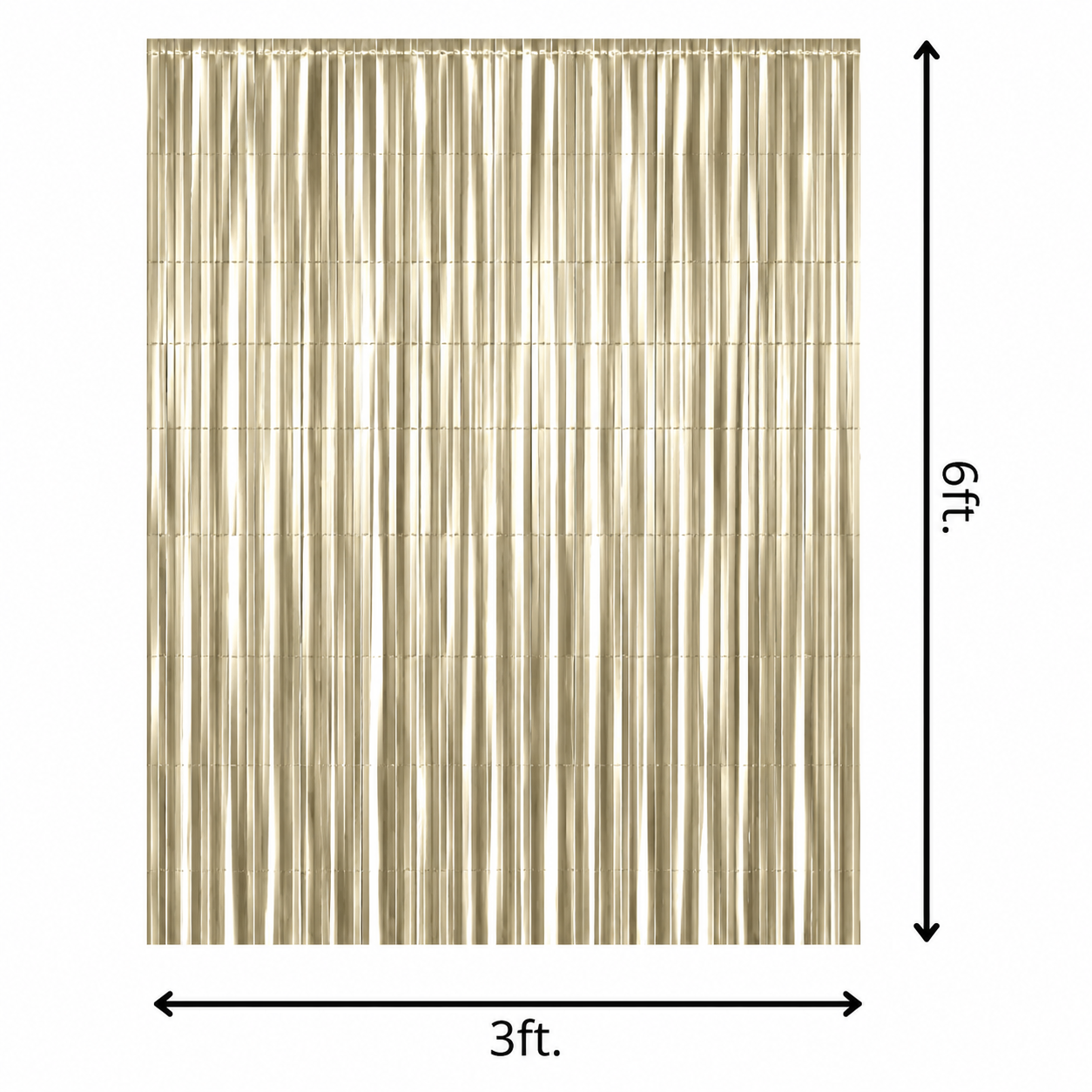 Matte Gold Fringe Foil Curtain