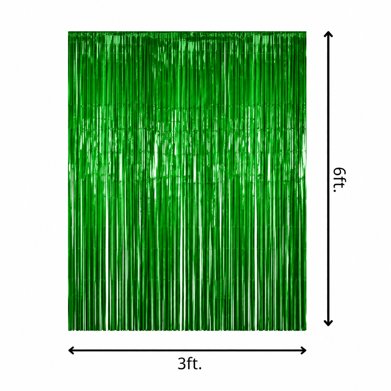 Metallic Green Foil Curtain