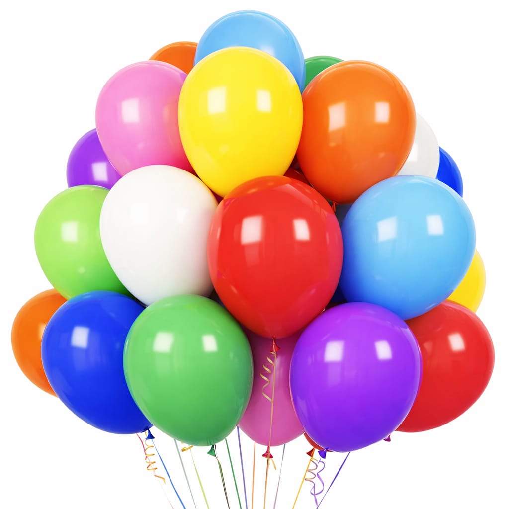 Assorted Colourful 12″ Latex Balloons (Pack of 12)