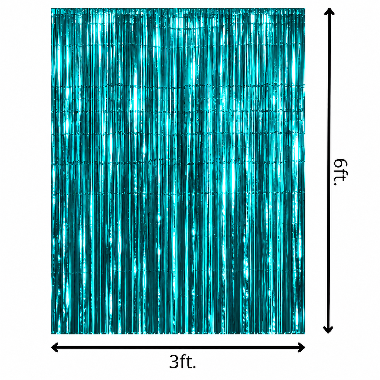 Metallic Teal Foil Curtain
